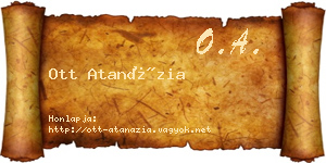 Ott Atanázia névjegykártya